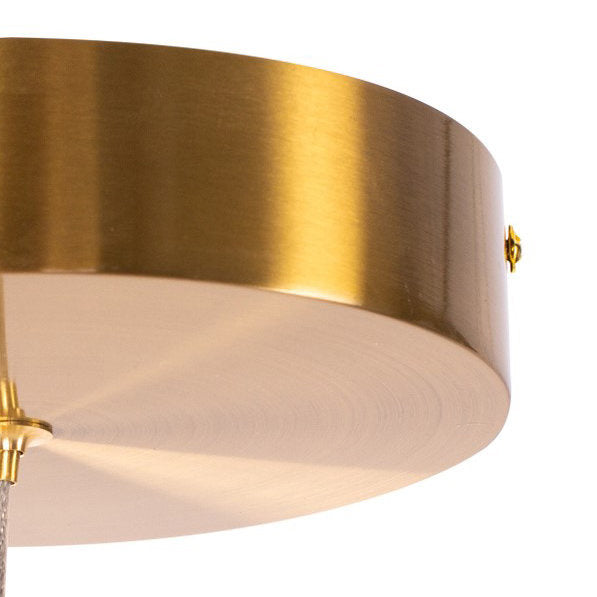 Lustra suspendata din doua cercuri Circle 60+60 cm alama periata