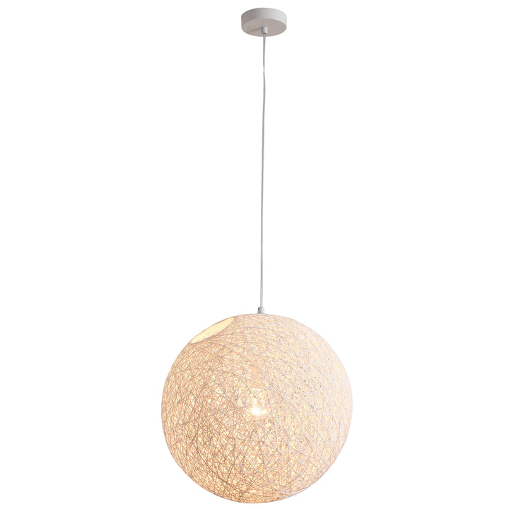Lustra in forma de sfera confectionata din ata de canepa Corda by Step into design
