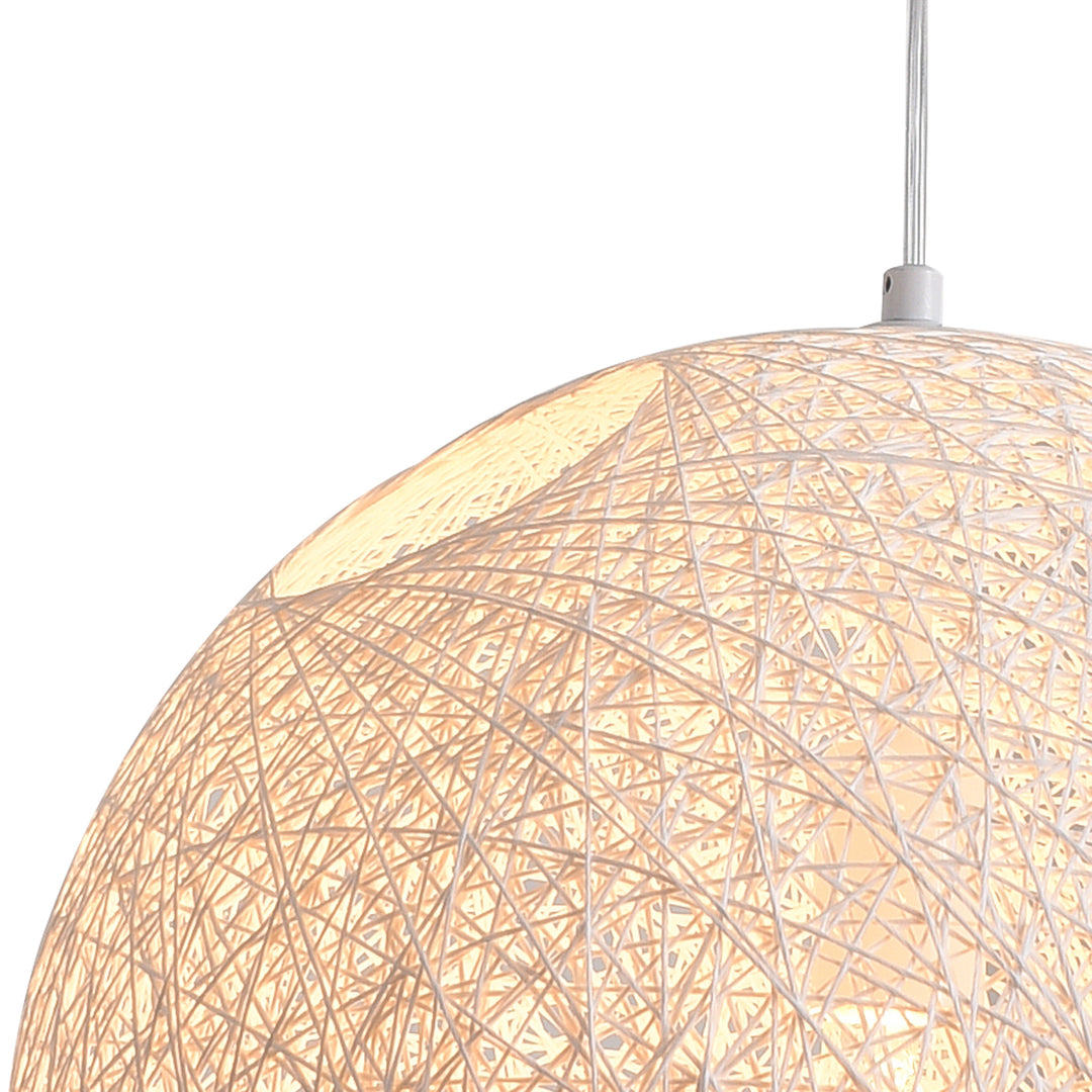 Lustra in forma de sfera confectionata din ata de canepa Corda by Step into design