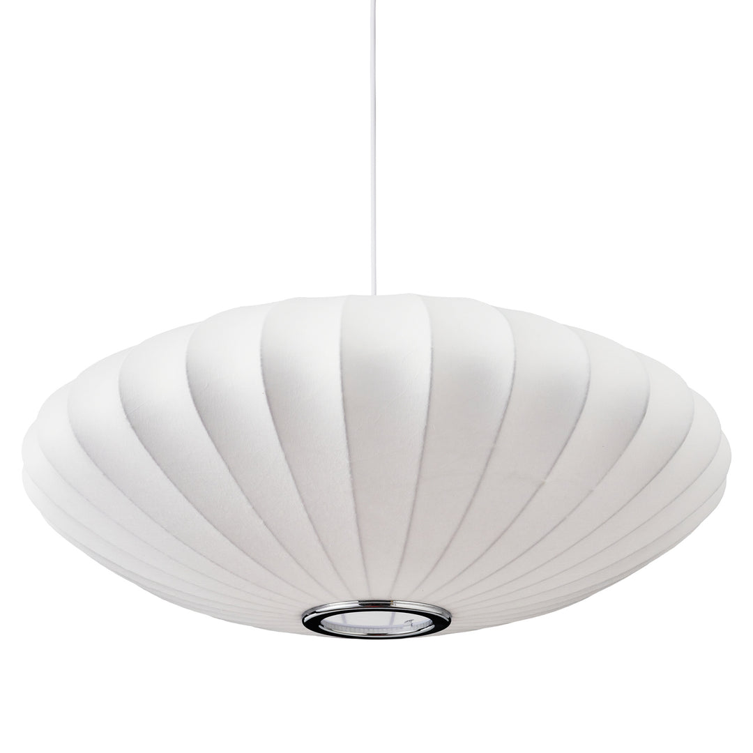 Lampă suspendată Silk Flat alba