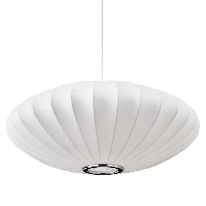 Lampă suspendată Silk Flat alba