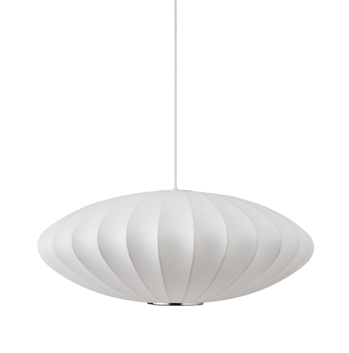 Lampă suspendată Silk Flat alba