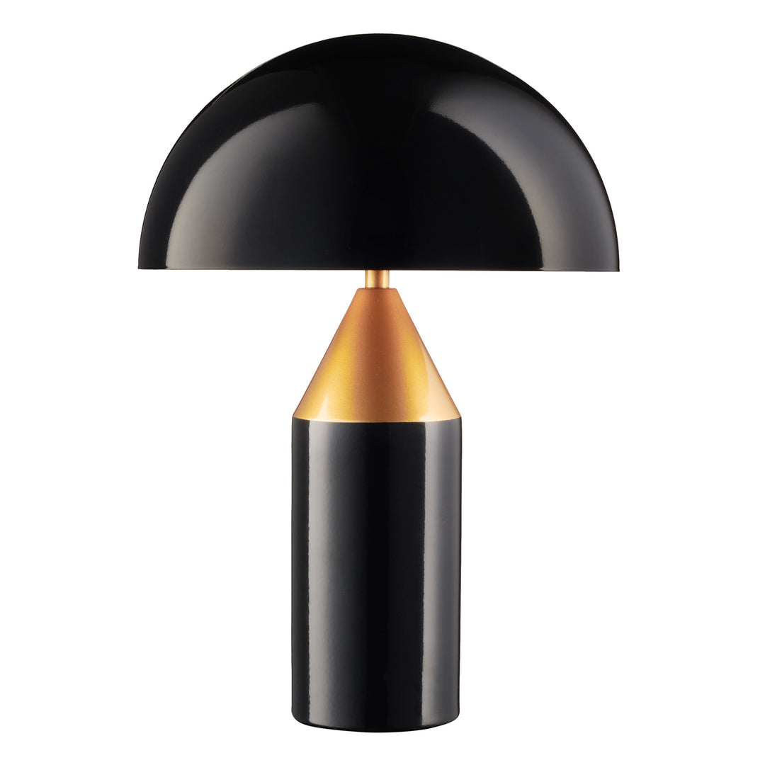 Lampa de masa cilindru negru cu con auriu si abajur ajustabil Belfugo by Step into design