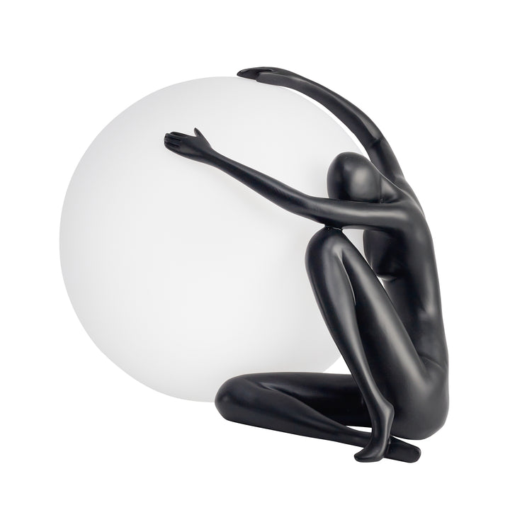 Lampă de masă sculpturală cu siluetă feminină și glob alb WOMAN-1 by Step into design