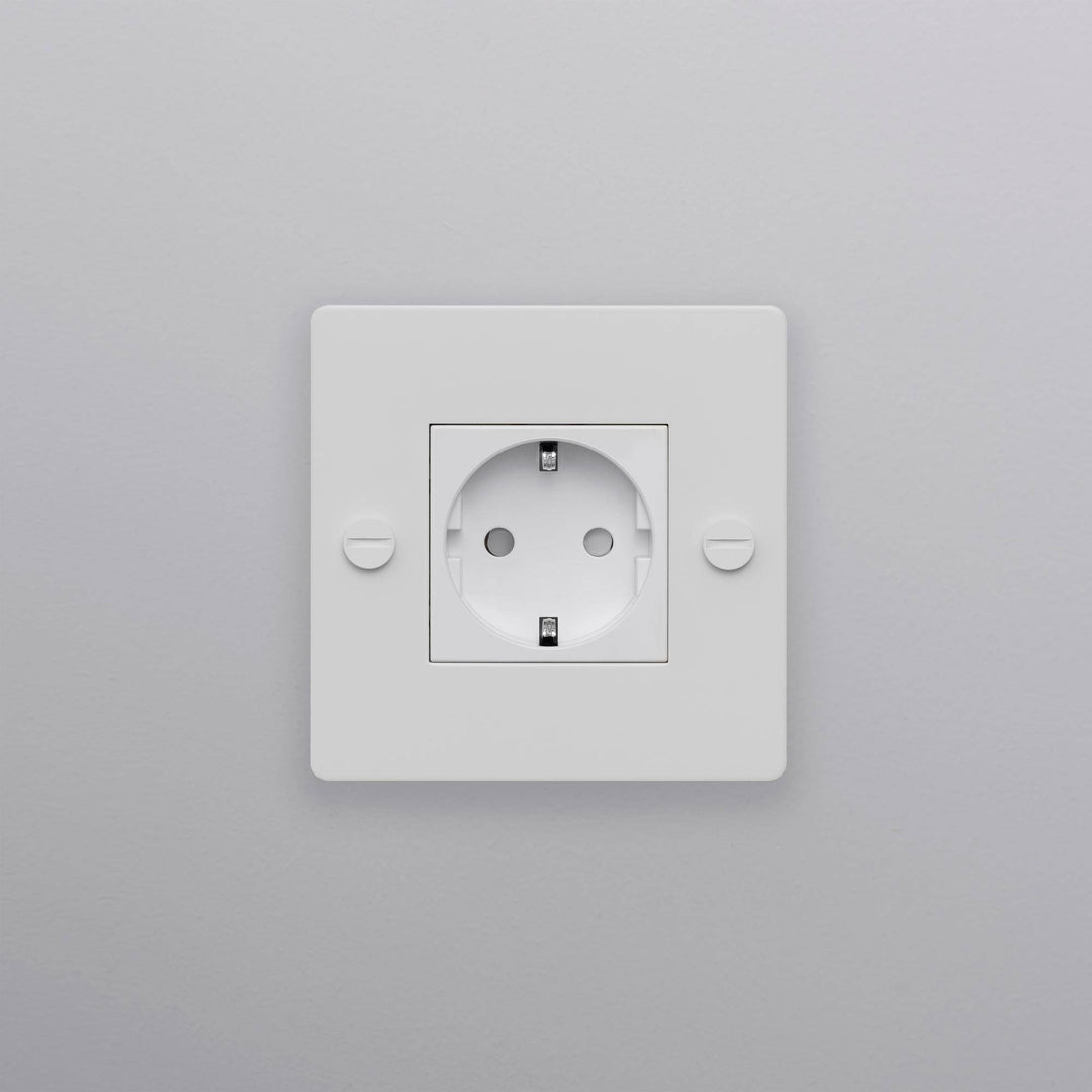 Priza finisaj alb 1G/ Cross Buster + Punch