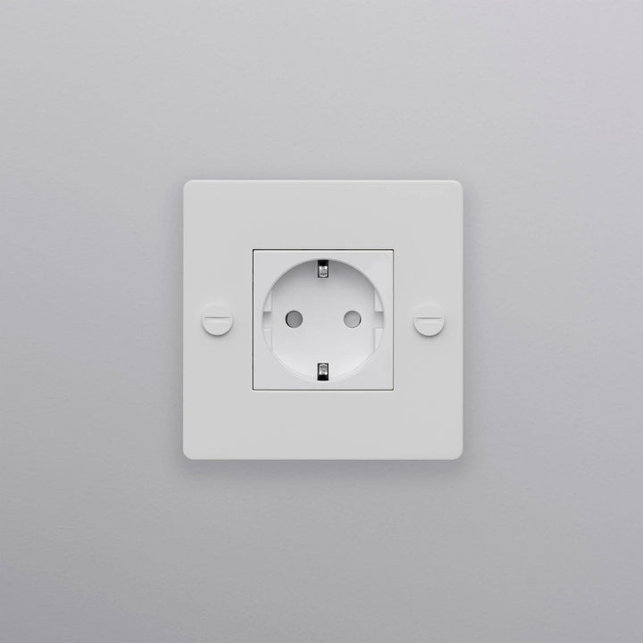 Priza finisaj alb 1G/ Cross Buster + Punch