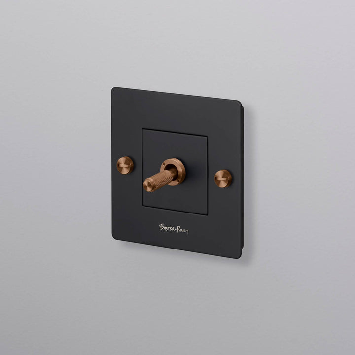 Intrerupator 1G Toggle Cross/ negru / warm sunset Buster + Punch