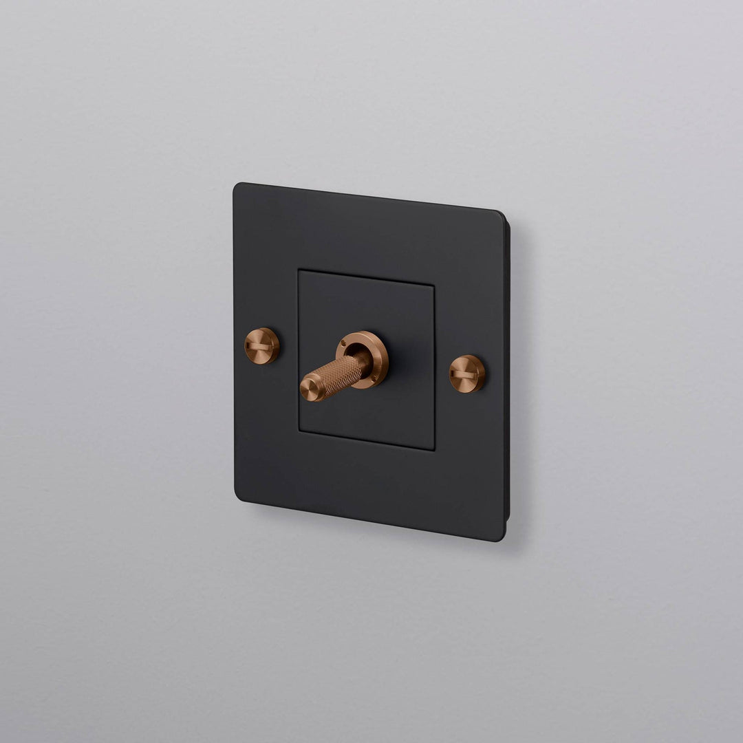 Intrerupator 1G Toggle Cross/ negru / warm sunset Buster + Punch