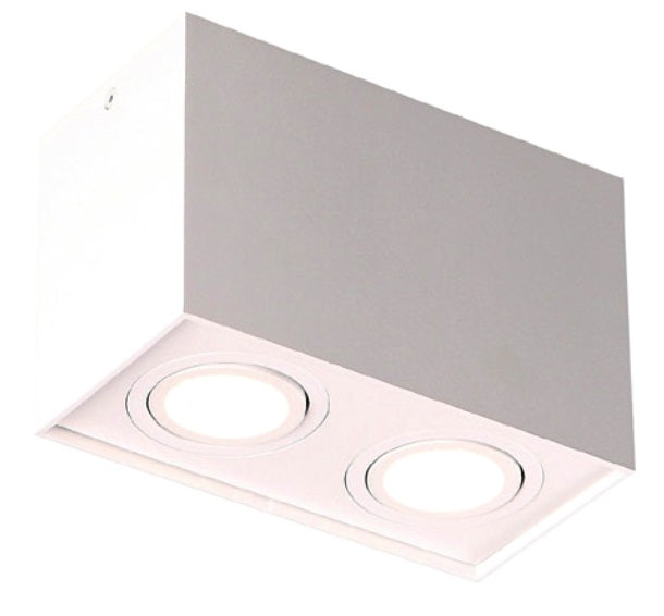 Spot aplicat Basic Square alb Maxlight C0088