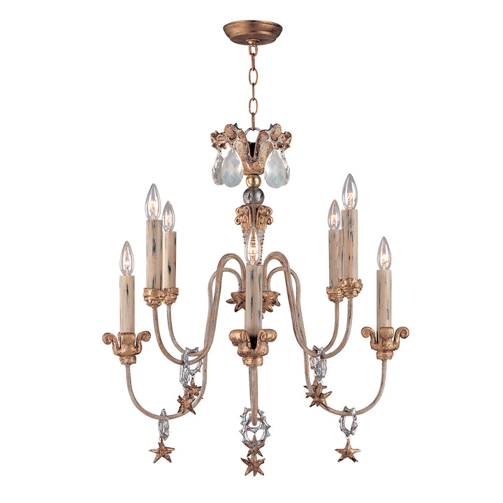 Candelabru Mignon 8 lt auriu and argintiu
