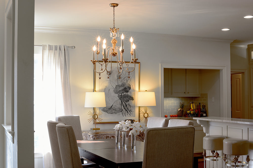 Candelabru Mignon 8 lt auriu and argintiu