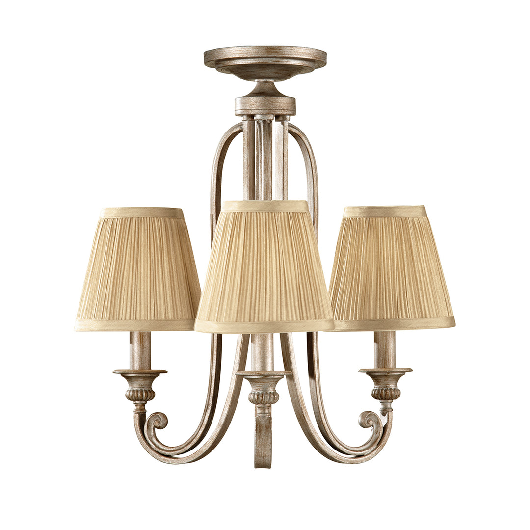 Candelabru Abbey 3 lt argintiu Sand
