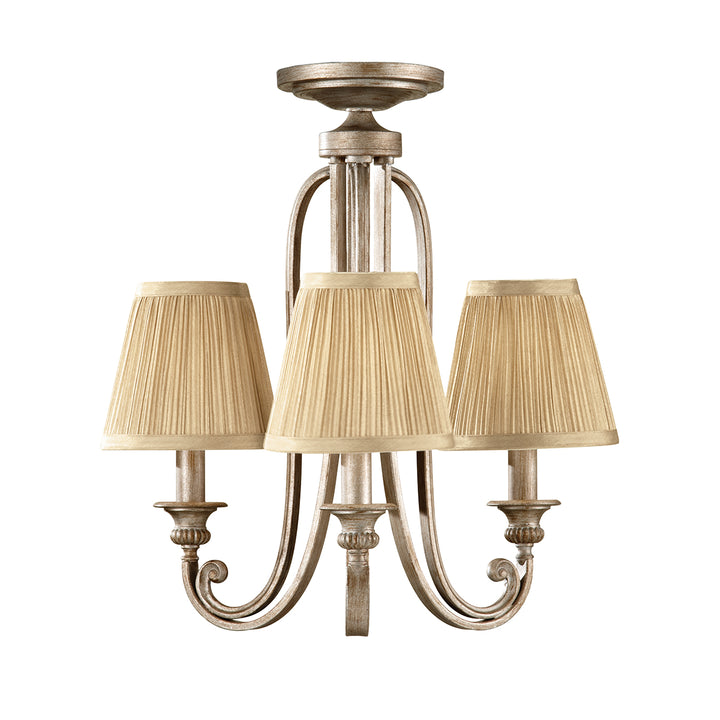 Candelabru Abbey 3 lt argintiu Sand