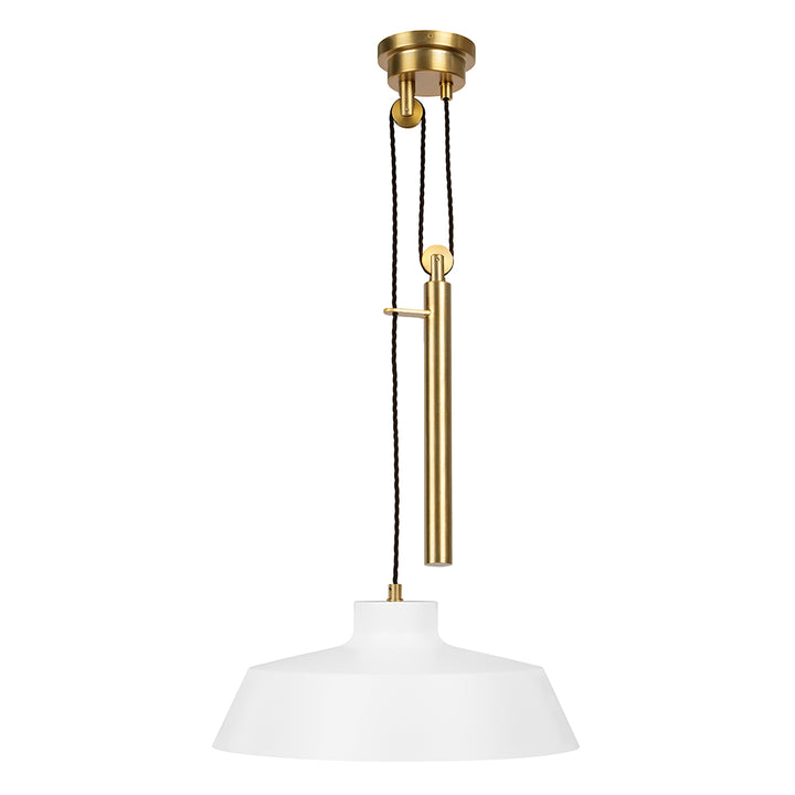 Pendul Candor 1 lt Matte alb and Brass