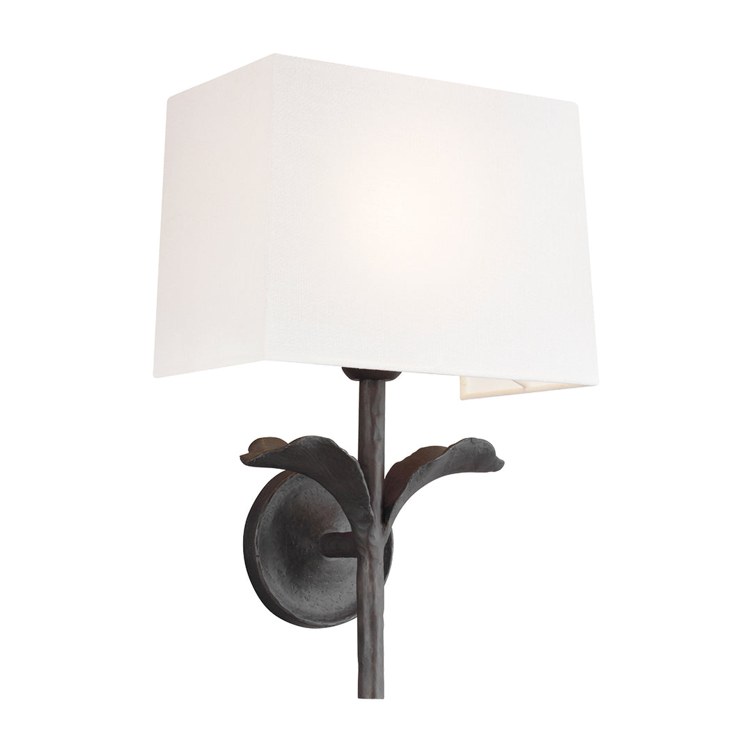 Aplica de perete Georgia 1 lt Aged Iron and off white cotton shade