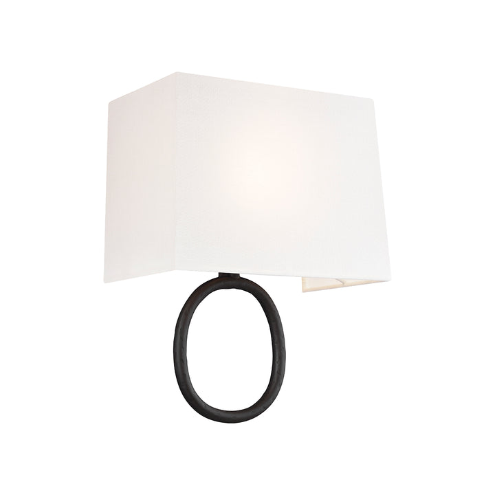 Aplica de perete Indo 1 lt Aged Iron and off white cotton shade