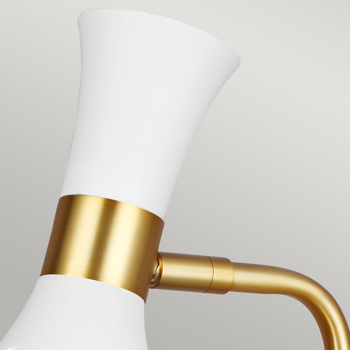 Lampa de masa Joan 1 lt Matte alb / Burnished Brass