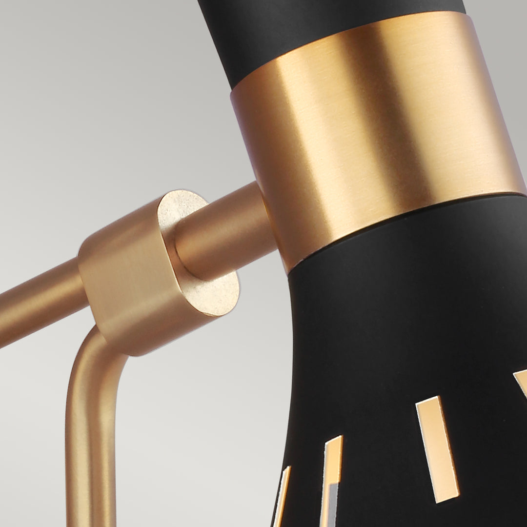 Aplica de perete Joan 1 lt Midnight negru / Burnished Brass