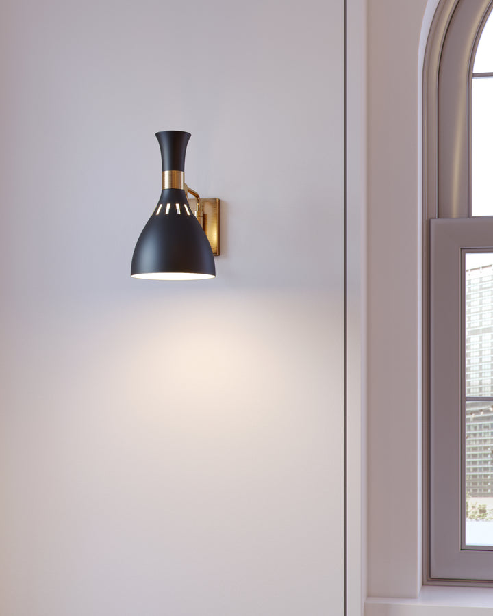 Aplica de perete Joan 1 lt Midnight negru / Burnished Brass