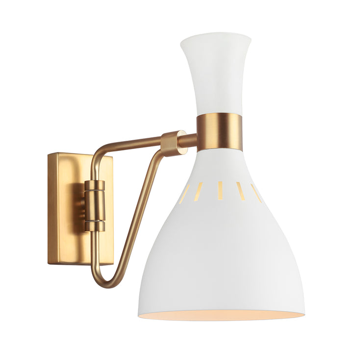 Aplica de perete Joan 1 lt Matte alb / Burnished Brass