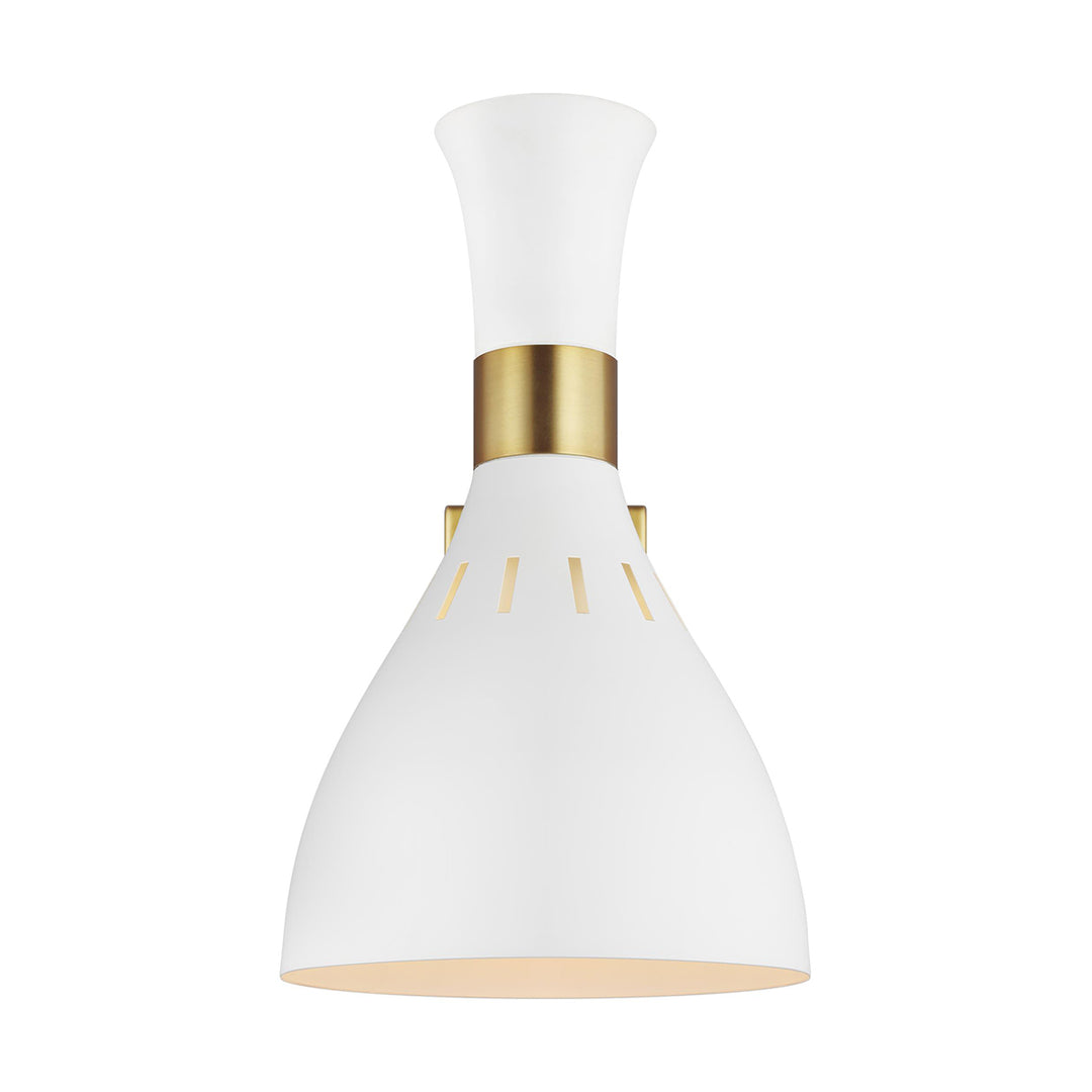 Aplica de perete Joan 1 lt Matte alb / Burnished Brass