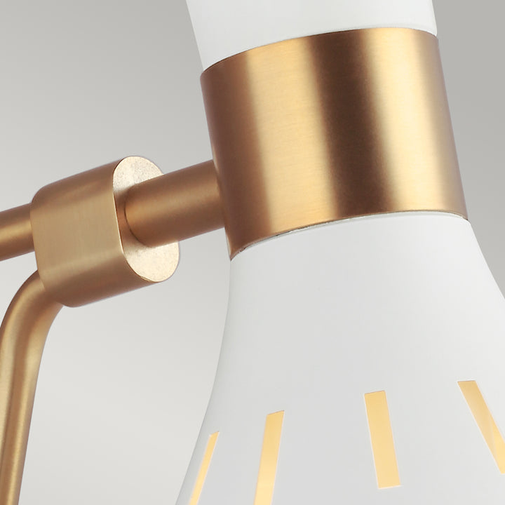 Aplica de perete Joan 1 lt Matte alb / Burnished Brass