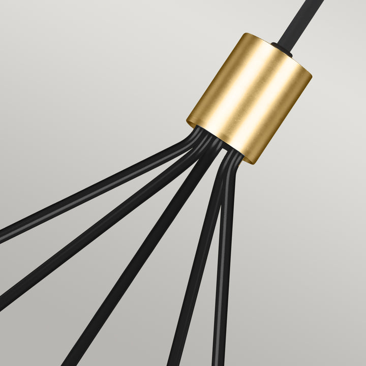 Candelabru Joan 5 lt Midnight negru / Burnished Brass