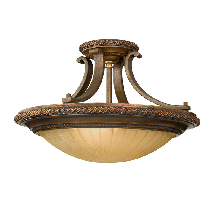 Plafoniera Kelham Hall 2 lt Firenze auriu/British bronz