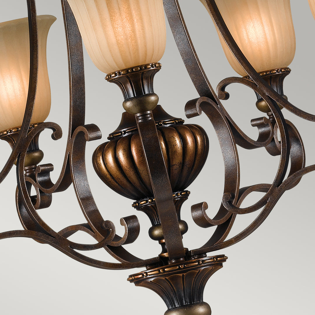 Candelabru Kelham Hall 5 lt Firenze auriu/British bronz
