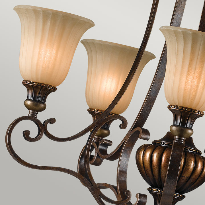 Candelabru Kelham Hall 5 lt Firenze auriu/British bronz
