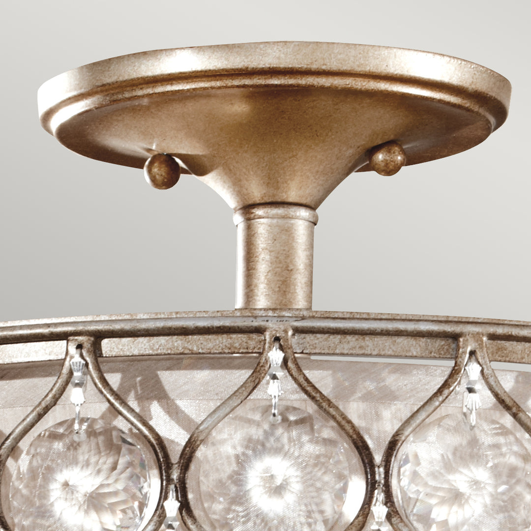 Plafoniera Lucia 1 lt Burnished argintiu