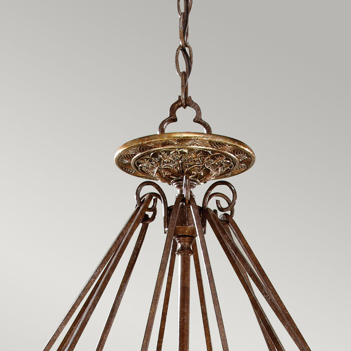 Candelabru Marcella 4 lt British bronz/Oxidized bronz