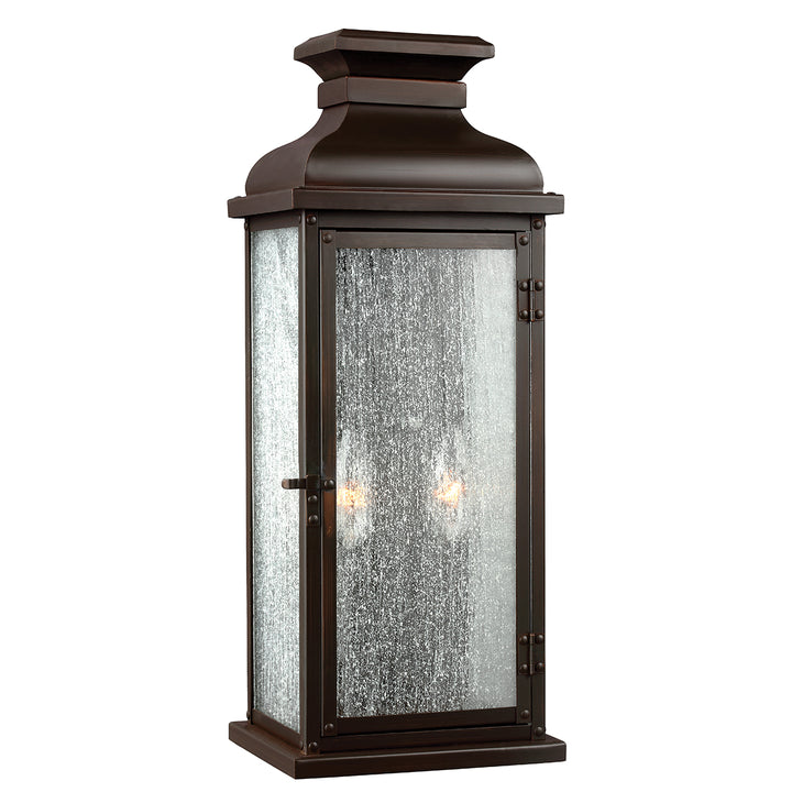 Aplica de perete exterior Pediment 2 lt Dark Aged Copper