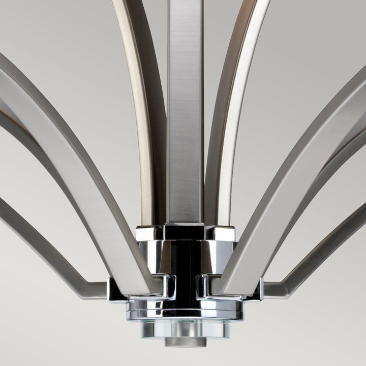 Candelabru Prospect Park 9 lt Satin Nickel cu Chrome