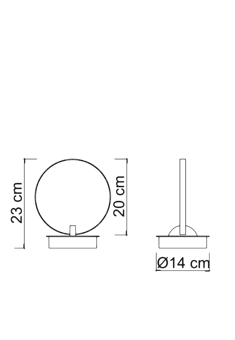 Lampa de masa formata din doua discuri intersectate Noa by Sikrea