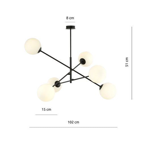 Lustra minimalista cu 6 Lumini Linear by Emibig