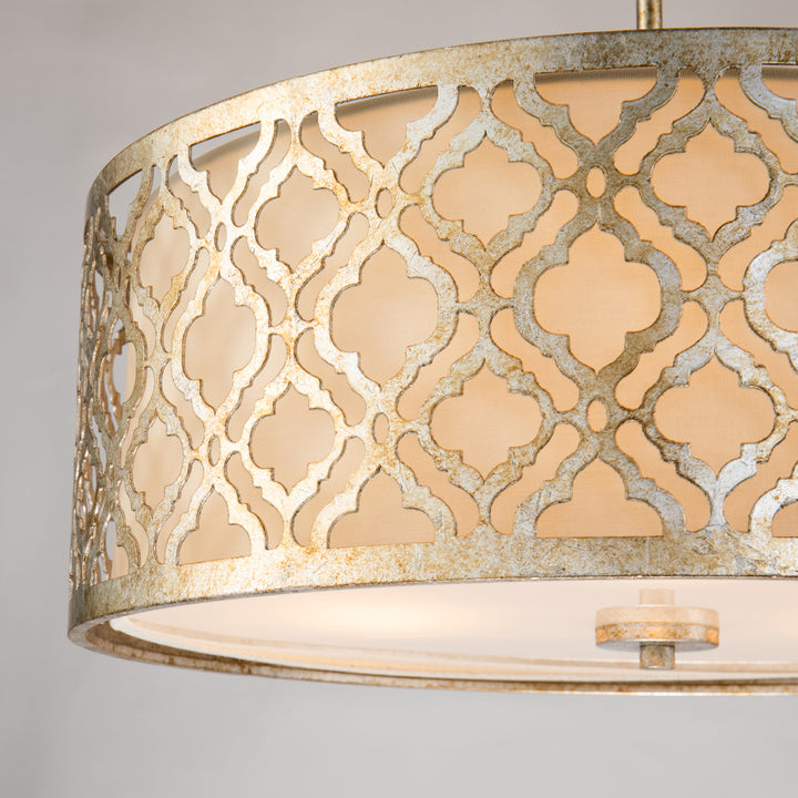Pendul Arabella 3 lt Distressed auriu, finisaj fildes