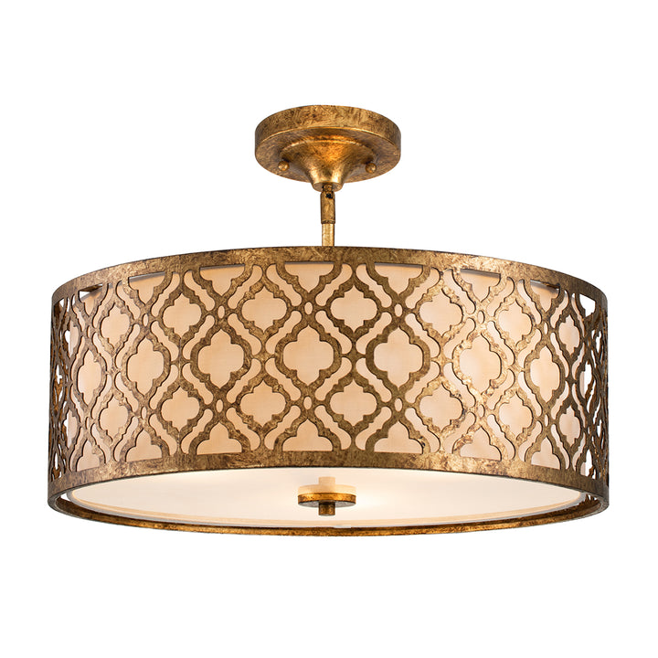 Pendul Arabella 3 lt Distressed auriu, finisaj fildes