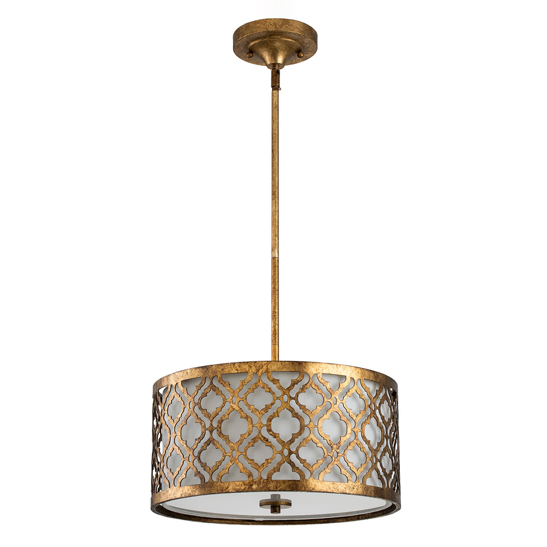 Pendul Arabella 2 lt Distressed auriu, finisaj fildes