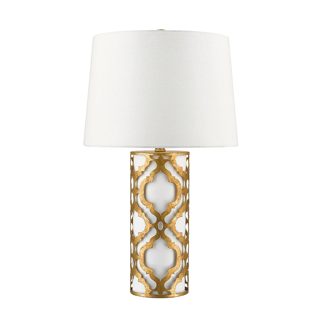 Lampa de masa Arabella 1 lt Distressed auriu, finisaj fildes