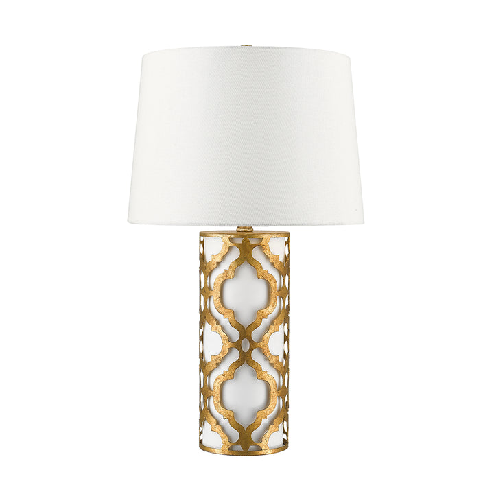 Lampa de masa Arabella 1 lt Distressed auriu, finisaj fildes