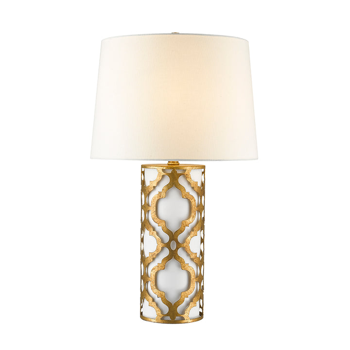 Lampa de masa Arabella 1 lt Distressed auriu, finisaj fildes
