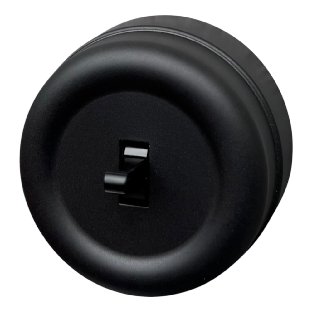 Intrerupator aplicat cap-cruce negru