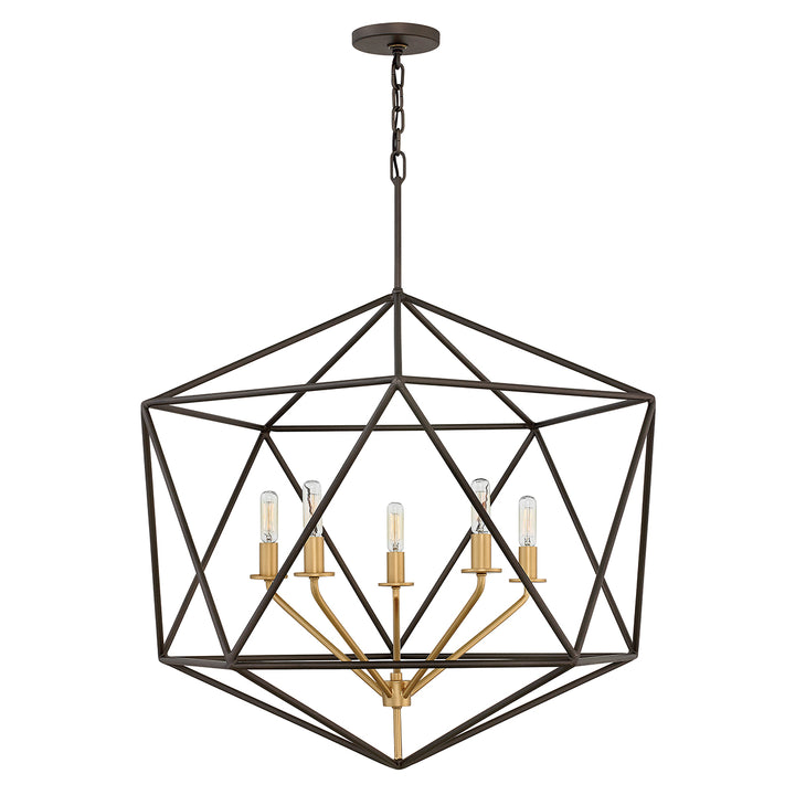 Pendul Astrid 5 lt Matte bronz and Deluxe auriu