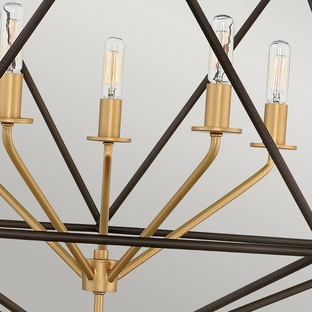 Pendul Astrid 5 lt Matte bronz and Deluxe auriu