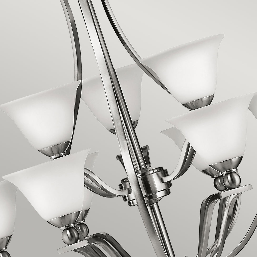 Candelabru Bolla 9 lt nichel periat