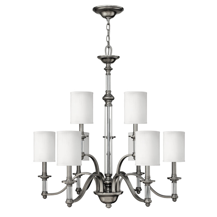Candelabru Sussex 9 lt nichel periat