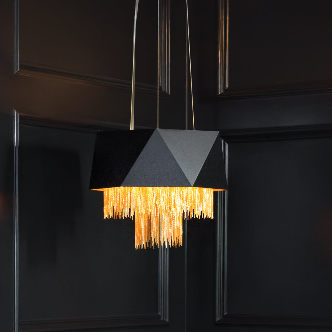 Pendul Zuma 6 lt Satin negru/ auriu