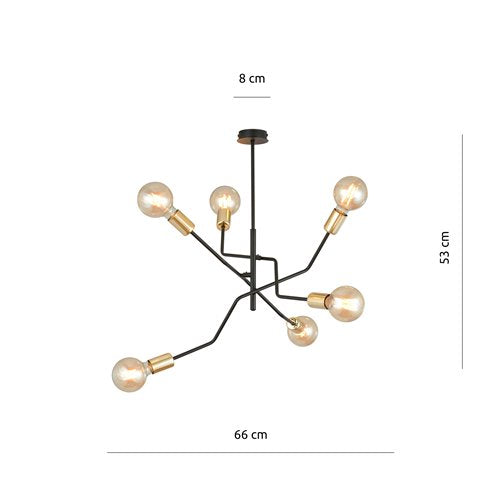 Lustra cu 6 lumini Bolt by Emibig