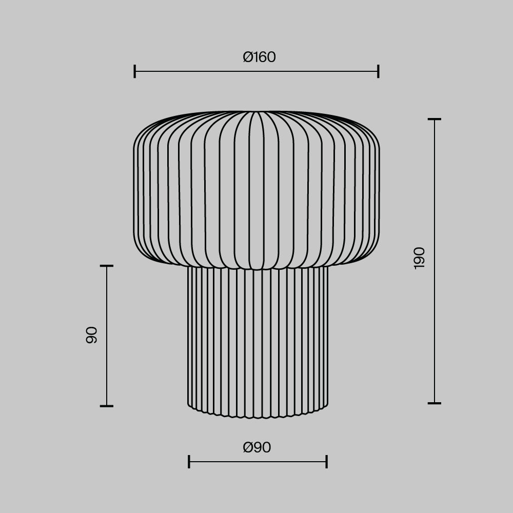 Lampa de masa Omaggio MOD404TL-01BG